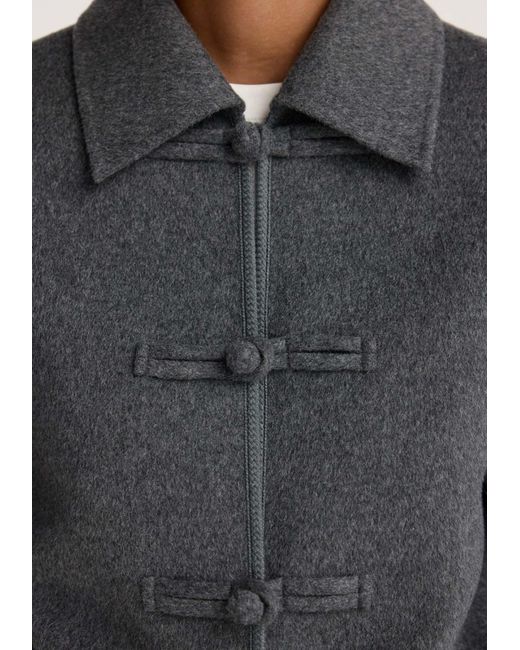 Rohe Gray Double-Faced Wool Pankou Closure Jacket