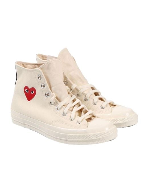 COMME DES GARÇONS PLAY Natural Lace-Up High-Top Casual Shoes for men