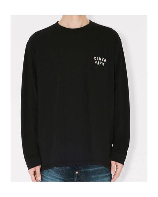 KENZO Black Boke Heart Long Sleeve T-Shirt for men