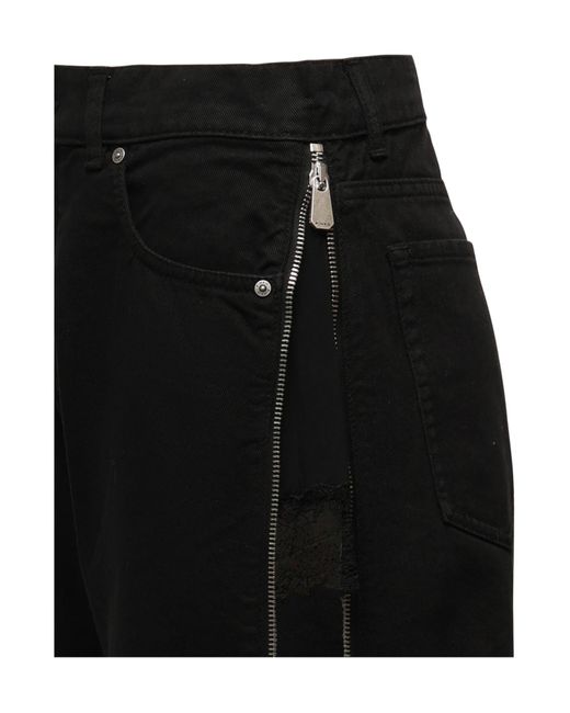 Pinko Black Side-Zip Straight Jeans
