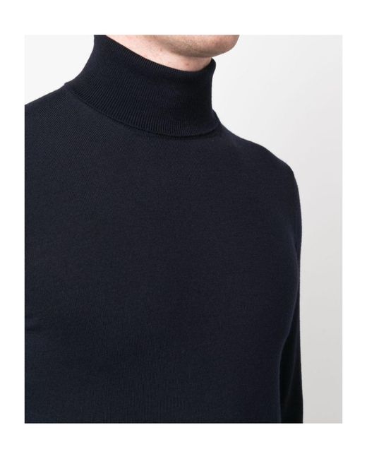 Tagliatore Blue Roll-Neck Knitted Jumper for men