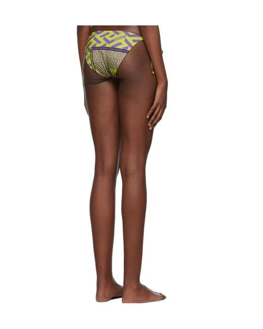 Versace Black Multicolored Pattern Printed Swimming Trunks