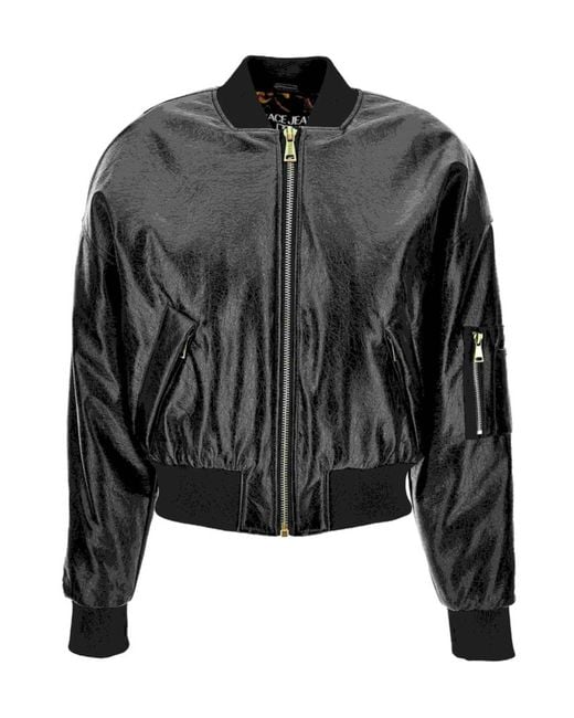 Versace Jeans Black Zip-Fastening Bomber Jacket