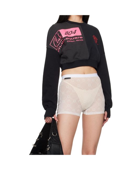 MARINE SERRE Black Graphic Sweatshirt