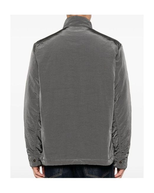 RANRA Gray Long-Sleeve Casual Jacket With A Stand-Up Collar for men