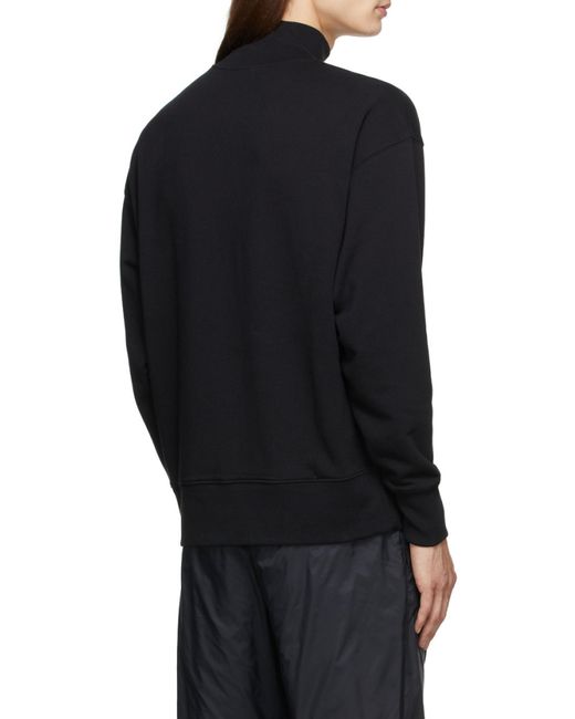 MSGM Black Logo Printed High Neck Sweatshirt for men