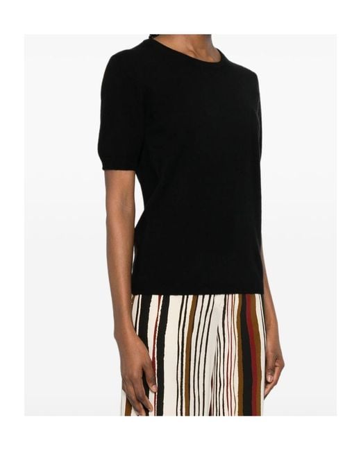 Soft Goat Black Short-Sleeve Sweater