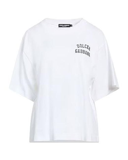 Dolce & Gabbana White Minimal Short Sleeve T-Shirt