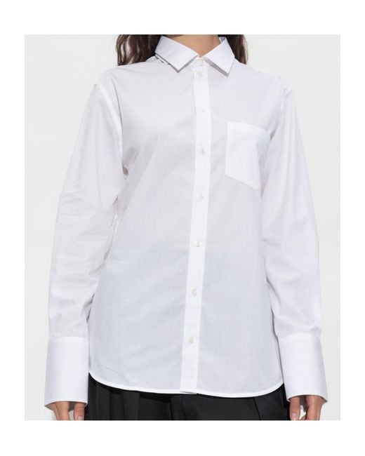 Victoria Beckham White Tab Detail Shirt