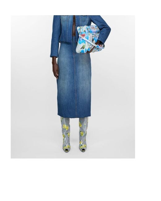 Acne Blue Open Toe Boots