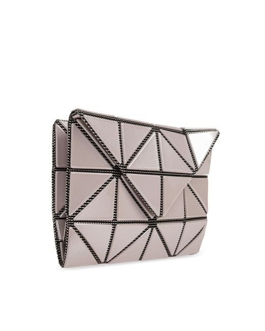 Issey Miyake White Geometric Panel Wallet