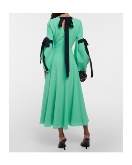 Roksanda Green Perdita Crepe Midi Dress