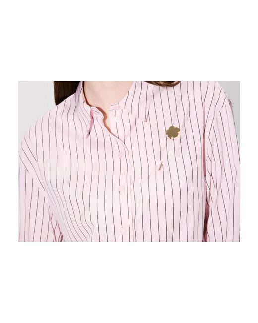KENZO Purple 'Boke Flower' Pin Shirt