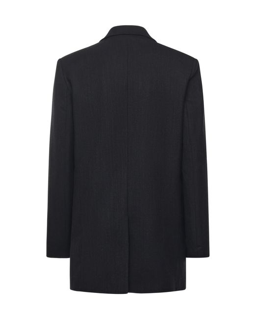 Ottod'Ame Black Ottod'Ame Two-Button Wool Jacket