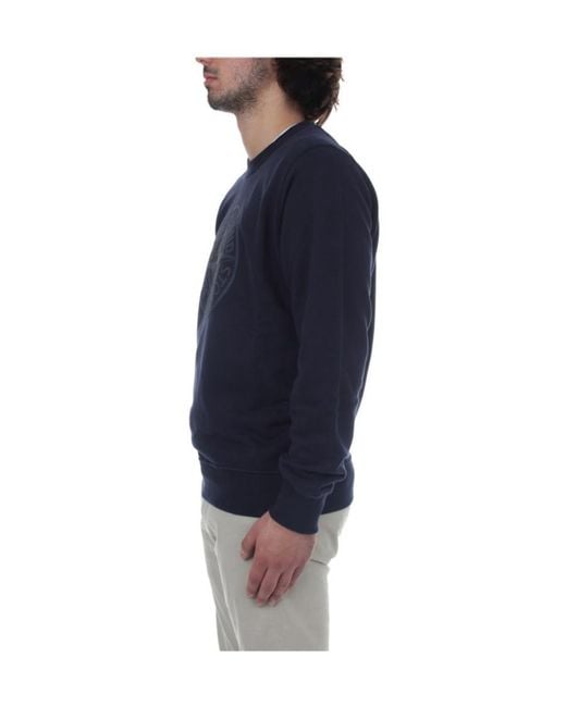 Stone Island Blue Industrial One Cotton Sweatshirt for men