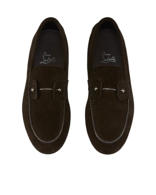 Christian Louboutin Black Chambeliboat Slip-On Loafers for men