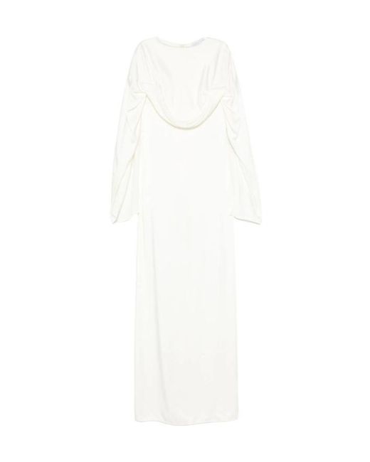 Stella McCartney White Draped Detail Dress