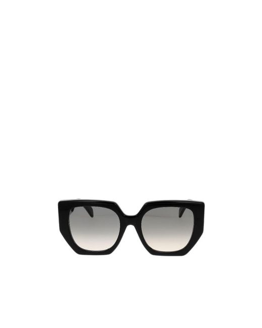 Céline White Logo Leg Detail Sunglasses