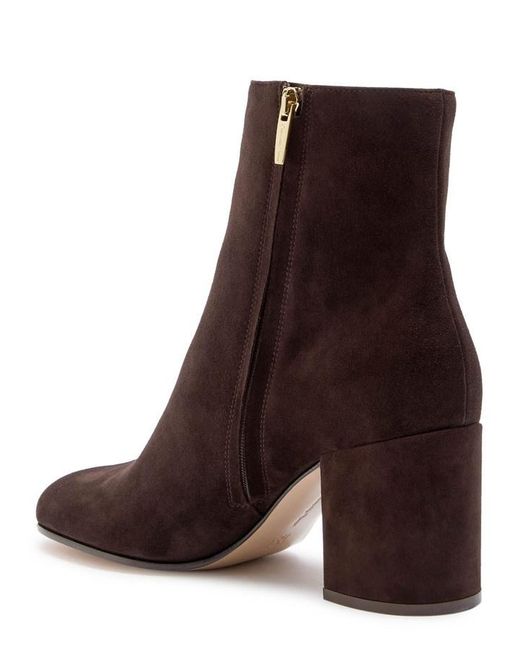 Gianvito Rossi Brown Joelle 80 Suede Ankle Boots
