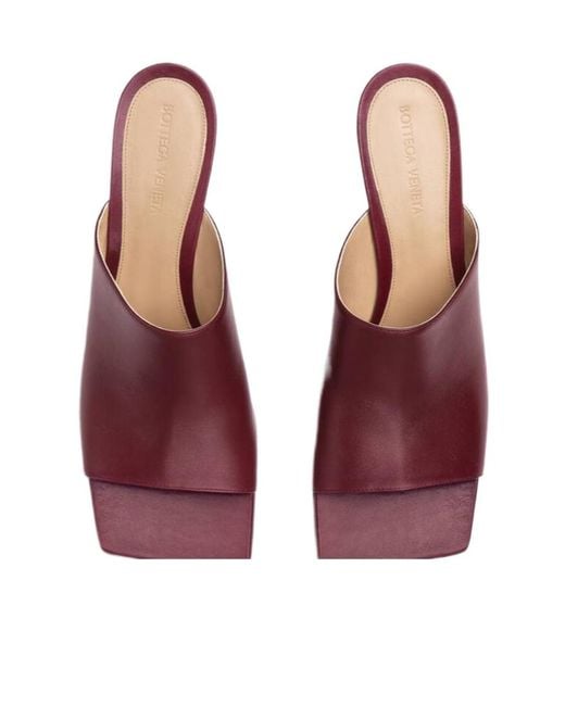 Bottega Veneta Brown Square-Headed High-Heeled Sandals