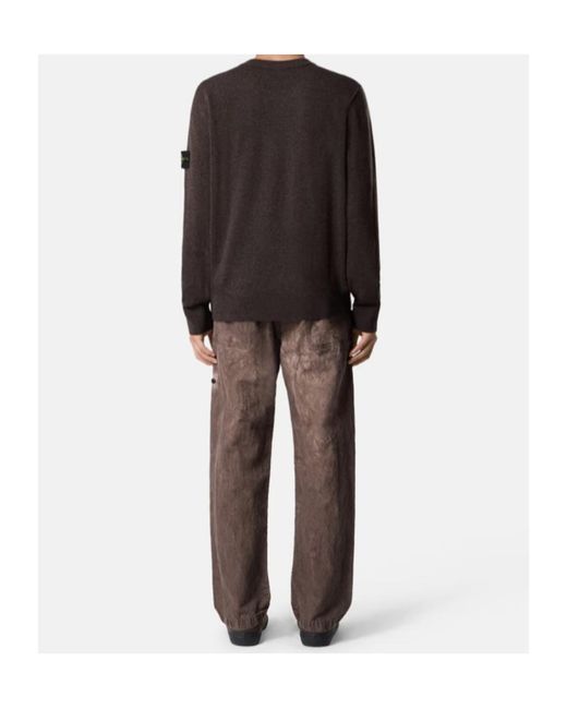 Stone Island Gray Logo-Patch Sweater for men