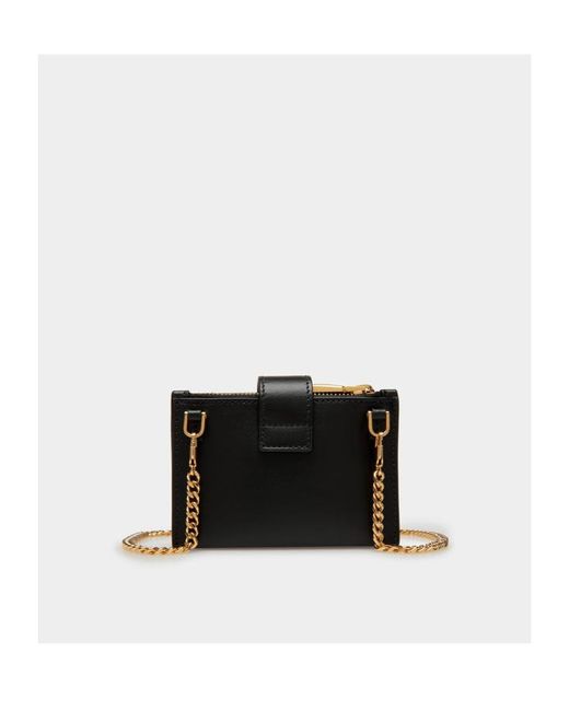 Bally Black Chain Card Bag