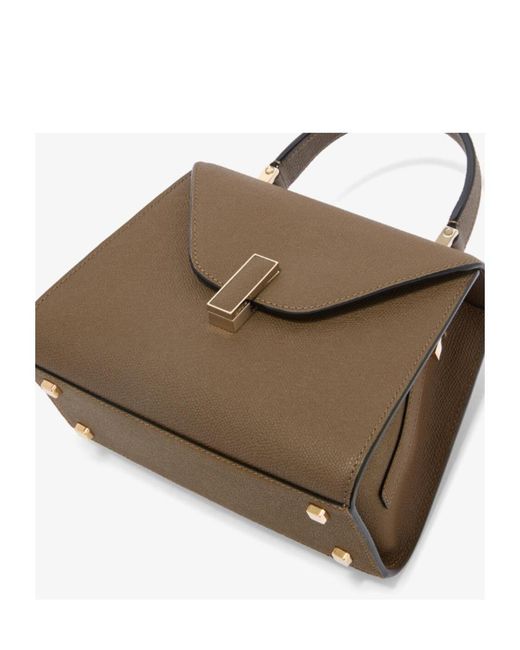 Valextra Brown Iside Small Top Handle Shoulder Bag