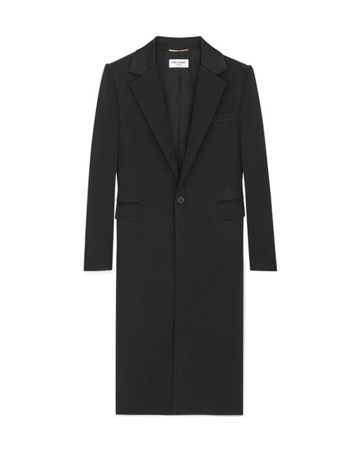 Saint Laurent Black Single-Breasted Coat