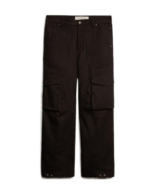 Golden Goose Deluxe Brand Black Straight-Leg Cargo Trousers for men