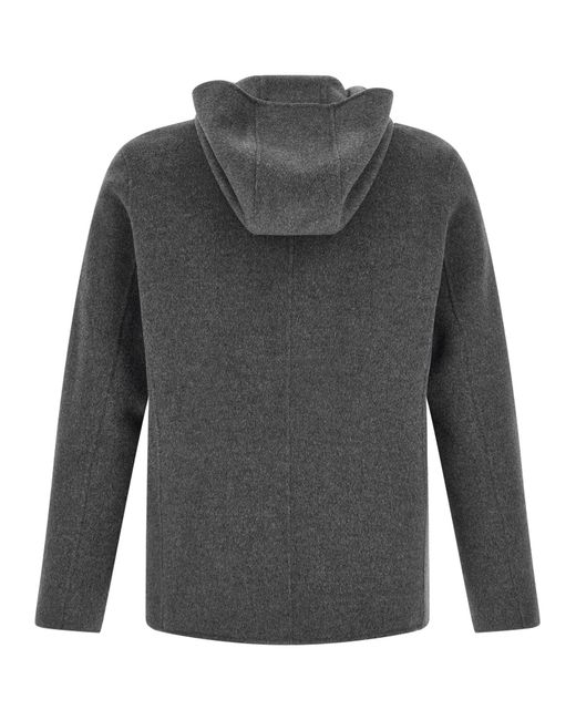 Giorgio Brato Gray Hooded Jacket for men