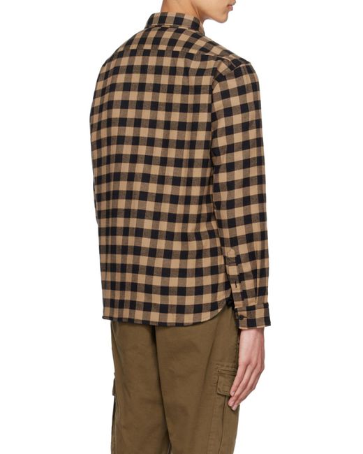Boss Brown Plaid Shirt for men