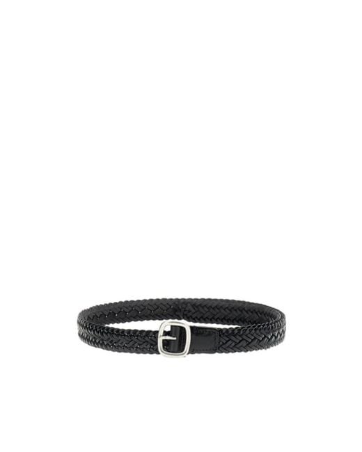 Hereu White Braided Leather Belt