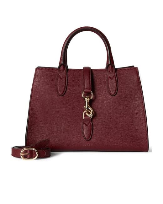 Gucci Red Hook Closure Medium Tote Bag