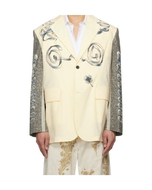 Jean Paul Gaultier Natural Multi-Tattoo Blazer for men