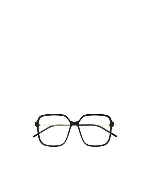 Gucci White Eyewear Rectangle Frame Glasses