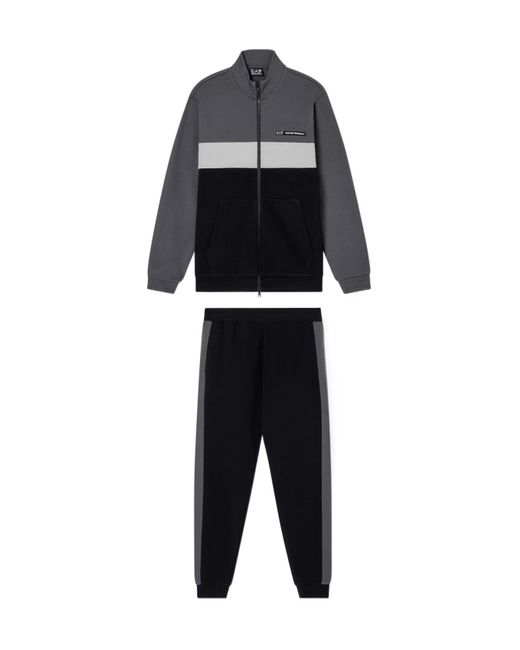 EA7 Black Sports Shirt Casual Wear Set for men