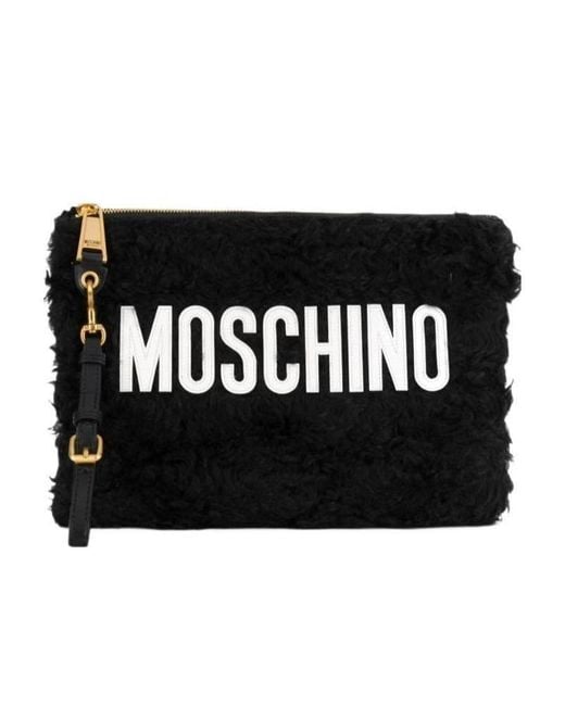 Moschino Black Logo Clutch
