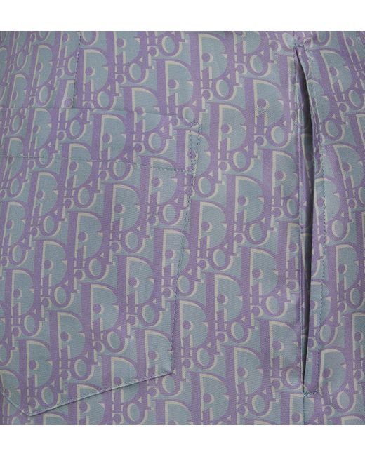 Dior Blue Oblique Bermuda Shorts for men