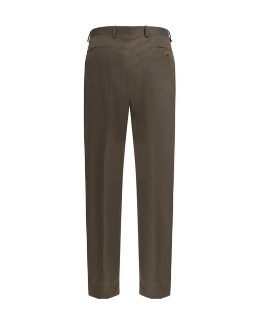 Brioni Gray Straight-Leg Pleated Tailored Trousers for men