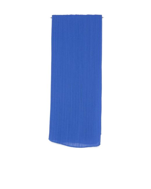 Pleats Please Issey Miyake Blue Pleated Stole