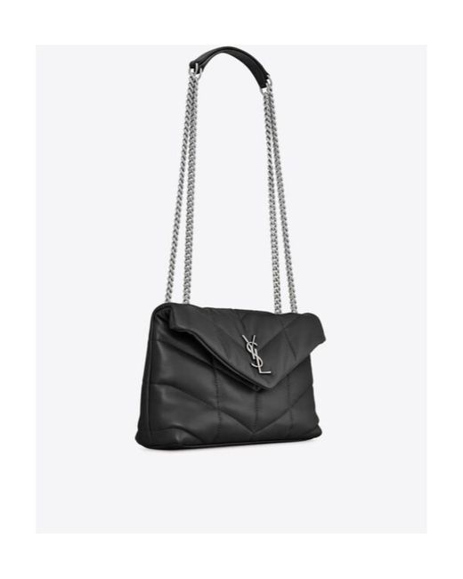 Saint Laurent Black Puffer Toy Small Shoulder Bag
