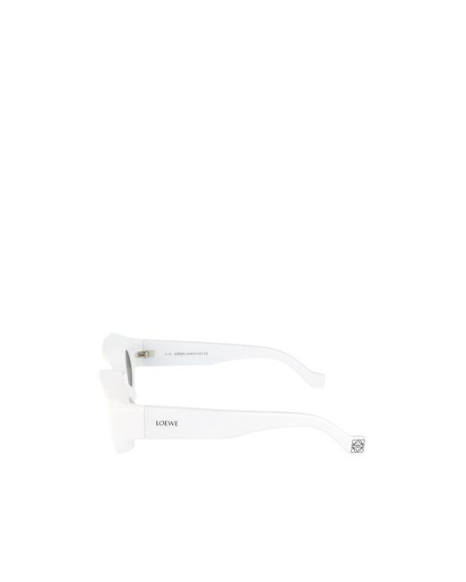 Loewe White Paula's Ibiza Original Rectangular Frame Sunglasses