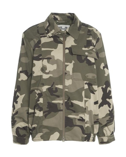 Baum und Pferdgarten Green Zippered Camouflage Casual Jacket