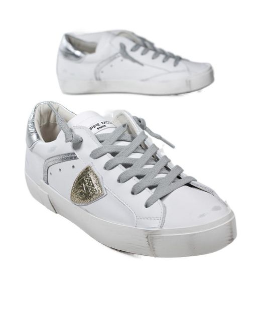 Philippe Model White Prsx Low-Top Sneakers
