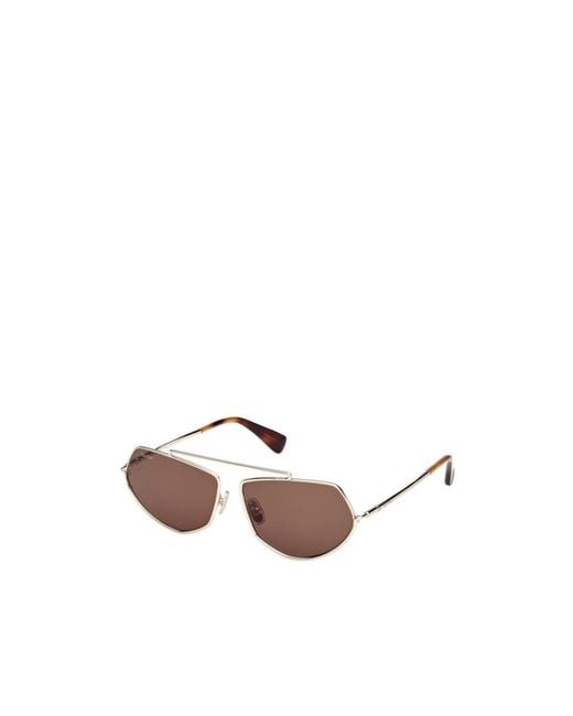 Max Mara White Joey Pilot Frame Sunglasses