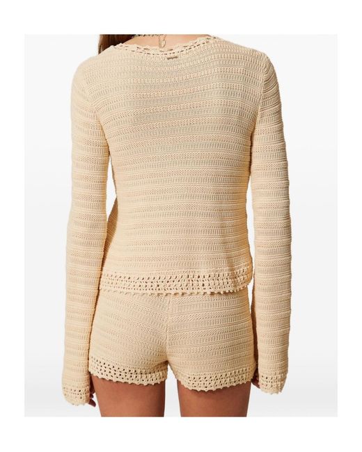 Twinset Natural Knitted Shorts