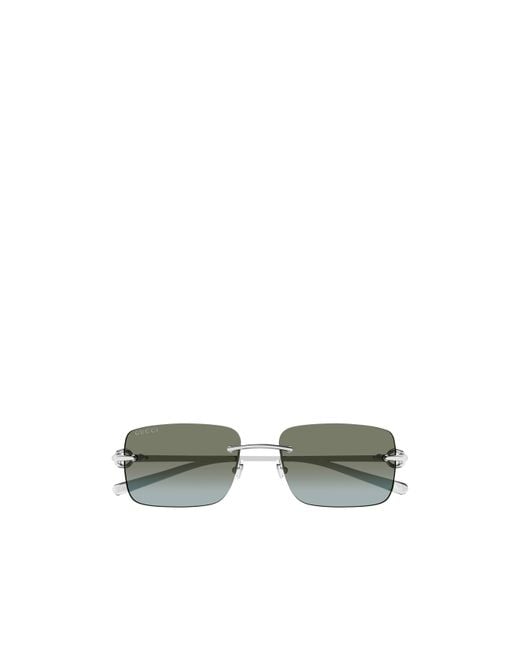 Gucci Green Eyewear Rectangular Frame Sunglasses for men