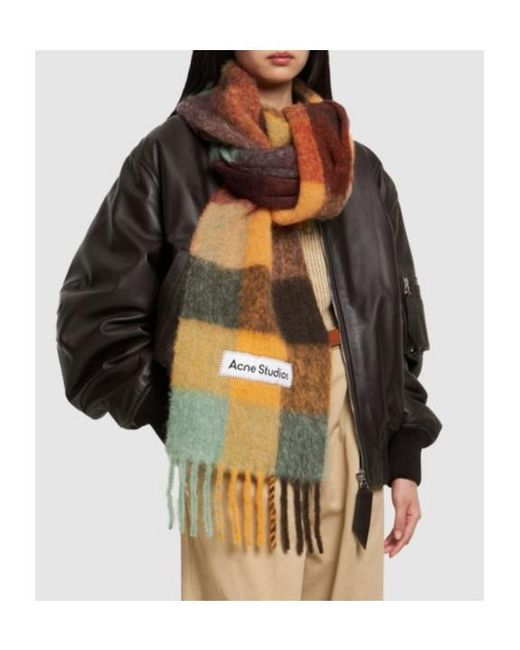 Acne White Vally Alpaca Blend Scarf