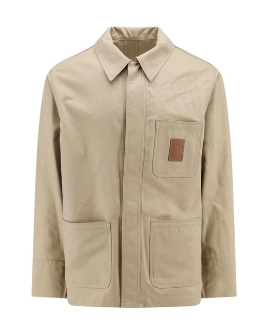 Ferragamo Natural Logo Patch Long-Sleeved Jacket for men