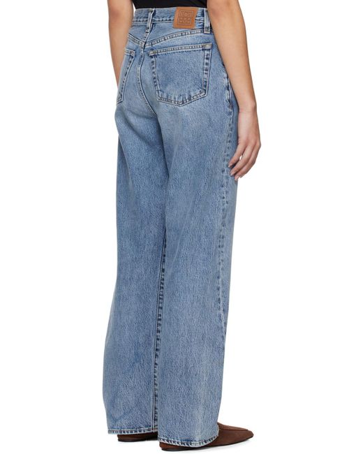 Totême Blue Totême High-Waisted Straight-Leg Jeans